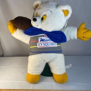 Vintage Moritz Icy Squares Chocolate 20" Plush Bear Mascot Promotional RARE